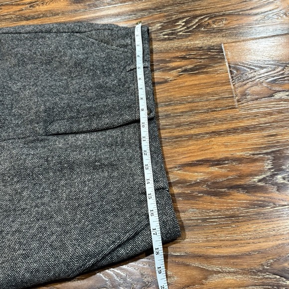 Orvis Midi Skirt Women's Size 14 Gray USA 100% Wool Stretch Waist Pockets Tweed - Picture 4 of 6